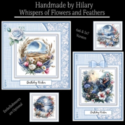 Whispers of Flowers and Feathers - 6x6 and 5x7 Version