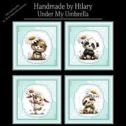 Under My Umbrella - 8x8 Card Fronts