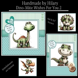 Dino-Mite Wishes for You 2 - 6x6 and 5x7 Version