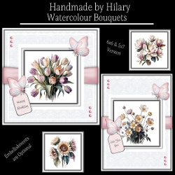Watercolor Bouquets - 6x6 and 5x7 Version