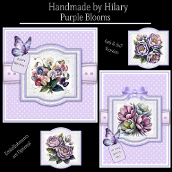 Purple Blooms - 6x6 and 5x7 Version