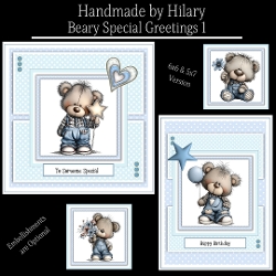Beary Special Greetings 1 - 6x6 and 5x7 Version