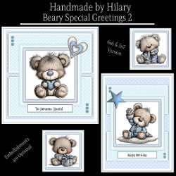 Beary Special Greetings 2 - 6x6 and 5x7 Version