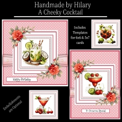 A Cheeky Cocktail - 6x6 and 5x7