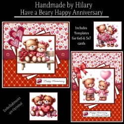 Have a Beary Happy Anniversary - 6x6 and 5x7