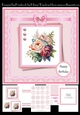 7 Inch Square Card Mini Kit - Peony Bouquet 1