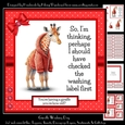 Giraffe Washing Day - 7x7 Square Card Kit