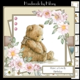 Vintage Teddy Bear #1 (7x7 inch square card kit)