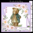 Vintage Teddy Bear #3 (7x7 inch square card kit)