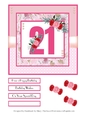 21st Birthday Quick Card - 7x7 inch square