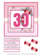 30th Birthday Quick Card - 7x7 inch square