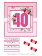 40th Birthday Quick Card - 7x7 inch square