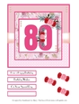 80th Birthday Quick Card - 7x7 inch square