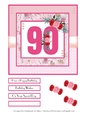 90th Birthday Quick Card - 7x7 inch square