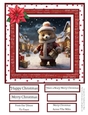 Beary Merry Christmas 8x8 Quick Card #3