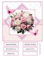 Pink Bouquets 8x8 Quick Card #1