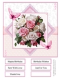 Pink Bouquets 8x8 Quick Card #2