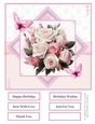 Pink Bouquets 8x8 Quick Card #3