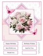Pink Bouquets 8x8 Quick Card #4