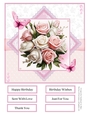 Pink Bouquets 8x8 Quick Card #5