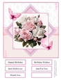 Pink Bouquets 8x8 Quick Card #6