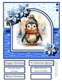 Cute Cosy Penguins 8x8 Inch Quick Card #3