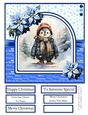 Cute Cosy Penguins 8x8 Inch Quick Card #4