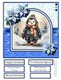 Cute Cosy Penguins 8x8 Inch Quick Card #5