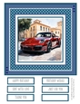 Red Sports Car #1 8x8 Quick Card