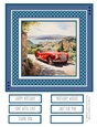 Red Sports Car #2 8x8 Quick Card