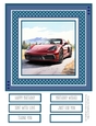 Red Sports Car #5 8x8 Quick Card