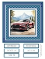Red Sports Car #7 8x8 Quick Card