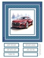 Red Sports Car #8 8x8 Quick Card