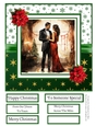 Art Deco Christmas Couple #2 8x8 Quick Card