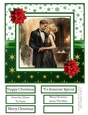 Art Deco Christmas Couple #3 8x8 Quick Card