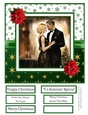 Art Deco Christmas Couple #4 8x8 Quick Card