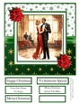 Art Deco Christmas Couple #5 8x8 Quick Card