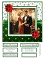 Art Deco Christmas Couple #6 8x8 Quick Card