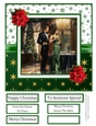 Art Deco Christmas Couple #8 8x8 Quick Card