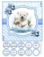 Splish Splash Polar Bear 8x8 Quick Card #1