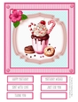 Milkshake and Cookies 8x8 Quick Card #1
