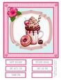 Milkshake and Cookies 8x8 Quick Card #2