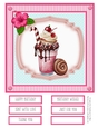Milkshake and Cookies 8x8 Quick Card #3