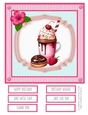 Milkshake and Cookies 8x8 Quick Card #4