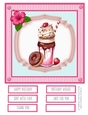 Milkshake and Cookies 8x8 Quick Card #6