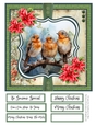 The Christmas Robins 8x8 Quick Card #2