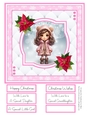 A Little Brunette Christmas Girl 8x8 Quick Card #6
