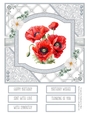 Delicate Poppies 8x8 Quick Card #1