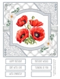 Delicate Poppies 8x8 Quick Card #2