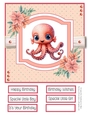 Little Baby Sea Creatures 8x8 Quick Card - Design 1